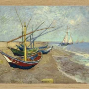 Fiskerbåde på stranden ved Les Saintes-Maries-de-la-Mer - 1888