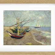 Fiskerbåde på stranden ved Les Saintes-Maries-de-la-Mer - 1888