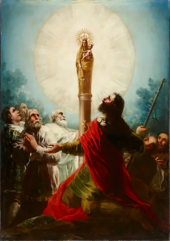 Francisco de Goya | Apostlen Santiago og hans disciple - 1775 | Indrammet kunsttryk | Romantik | formida