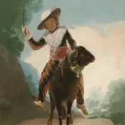 Francisco de Goya | Dreng på en vædder - 1786 | Indrammet kunsttryk | Romantik | formida