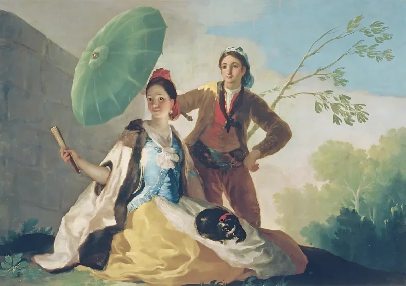 Francisco de Goya | Der Sonnenschirm - 1777 | Gerahmter Kunstdruck | Romantik | formida