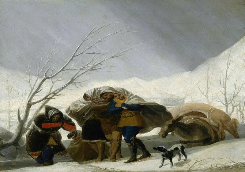 Francisco de Goya | Vinterscene - 1786 | Indrammet kunsttryk | Romantik | formida