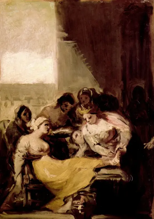 Francisco de Goya | Saint Isabel af Portugal - 1799 | Indrammet kunsttryk | Romantik | formida