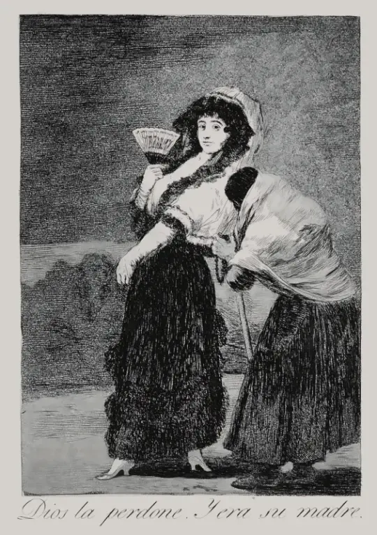 Francisco de Goya | Gud tilgive hende, hun var hendes mor - 1799 | Indrammet kunsttryk | Romantik | formida