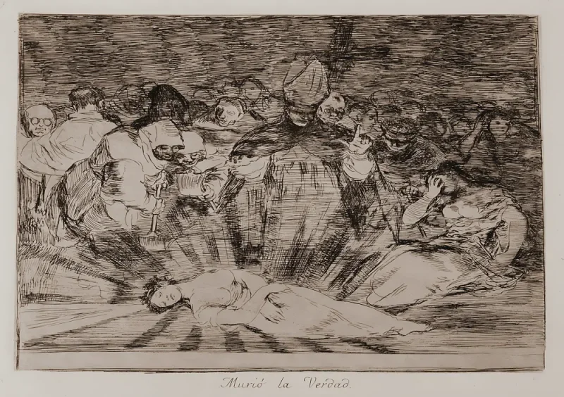 Francisco de Goya | Die Schrecken des Krieges. Die Wahrheit ist tot - 1746 | Gerahmter Kunstdruck | Romantik | formida