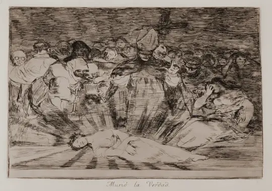 Francisco de Goya | Die Schrecken des Krieges. Die Wahrheit ist tot - 1746 | Gerahmter Kunstdruck | Romantik | formida