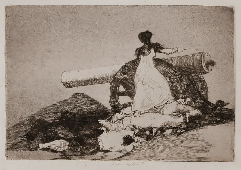 Francisco de Goya | Krigens rædsler. Hvilket mod! - 1746 | Indrammet kunsttryk | Romantik | formida