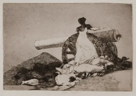 Francisco de Goya | Krigens rædsler. Hvilket mod! - 1746 | Indrammet kunsttryk | Romantik | formida