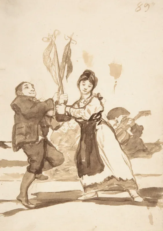 Francisco de Goya | Ein Country-Tanz - 1812 | Gerahmter Kunstdruck | Romantik | formida