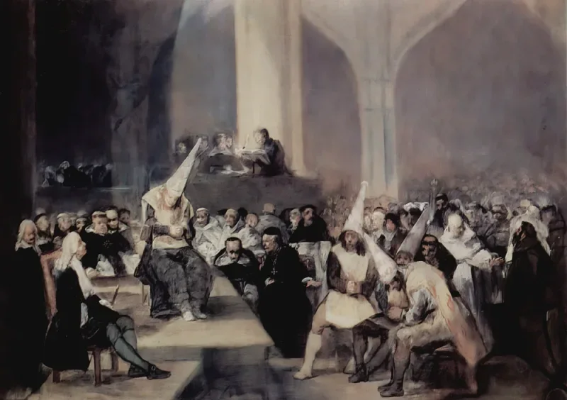 Francisco de Goya | Inquisitionstribunal - 1812 | Gerahmter Kunstdruck | Romantik | formida