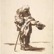 Francisco de Goya | Tigger med en stav i hånden - 1812 | Indrammet kunsttryk | Romantik | formida