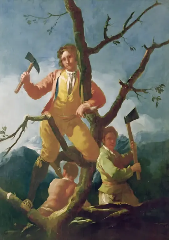 Francisco de Goya | Skovhuggerne - 1779 | Indrammet kunsttryk | Romantik | formida