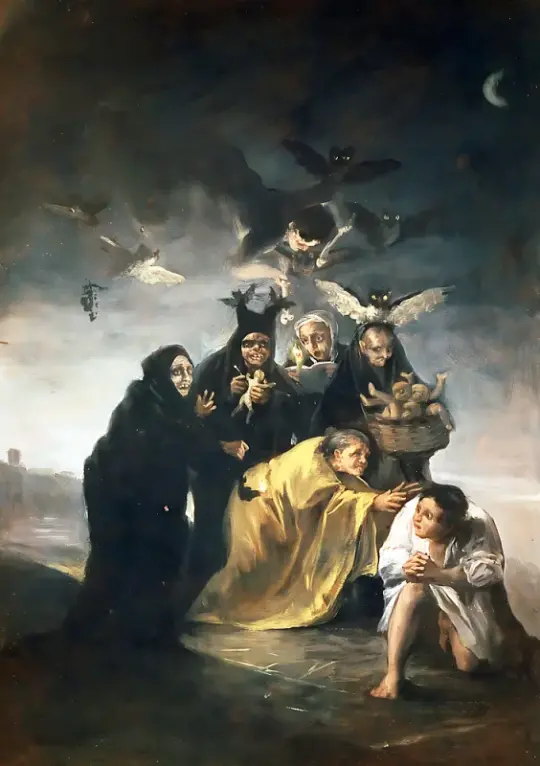 Francisco de Goya | Eksorcisme eller hekseri - 1798 | Indrammet kunsttryk | Romantik | formida