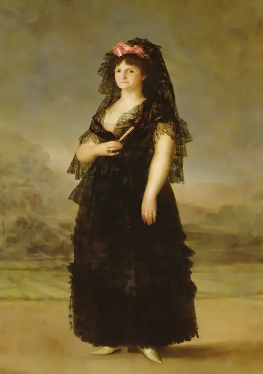 Francisco de Goya | Dronning Maria Luisa bærer en mantille - 1799 | Indrammet kunsttryk | Romantik | formida