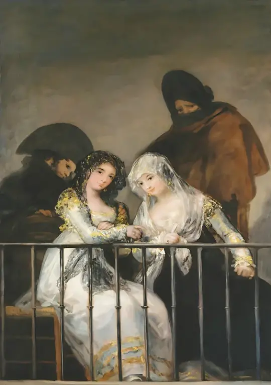 Francisco de Goya | Majas på en balkon - 1800 | Indrammet kunsttryk | Romantik | formida