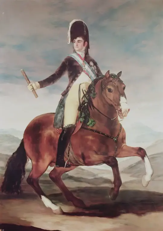 Francisco de Goya | Rytterportræt af Ferdinand VII - 1808 | Indrammet kunsttryk | Romantik | formida