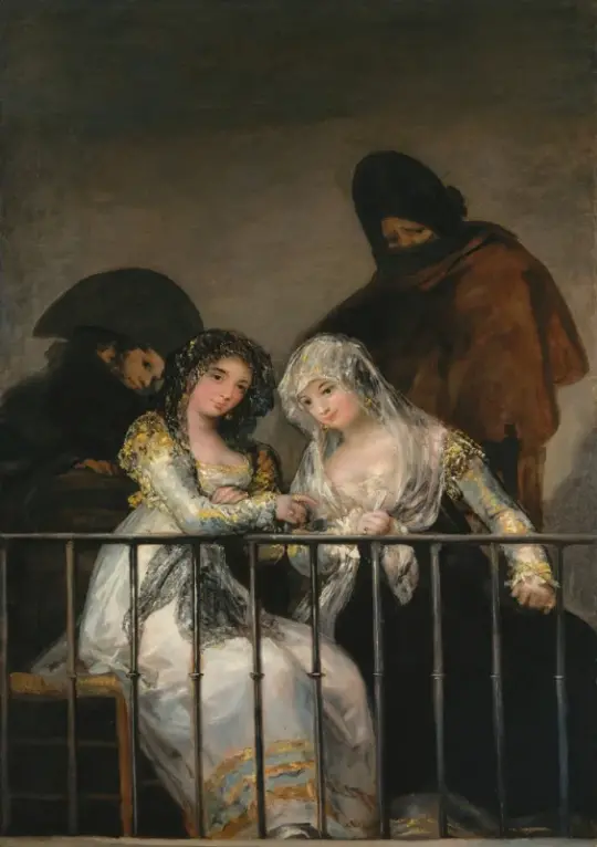 Francisco de Goya | Majas på en balkon – 1810 | Indrammet kunsttryk | Romantik | formida