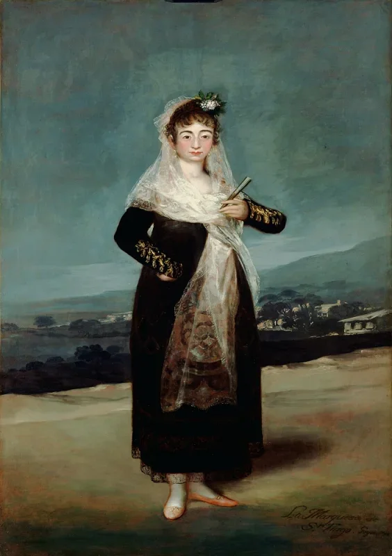 Francisco de Goya | Portræt af Marquesa de Santiago - 1788 | Indrammet kunsttryk | Romantik | formida