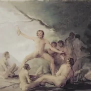 Francisco de Goya | Kannibaler nyder menneskelige rester - 1800 | Indrammet kunsttryk | Romantik | formida