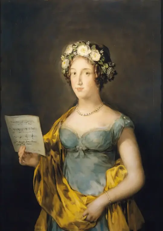 Francisco de Goya | Manuela Tellez Giron y Pimentel, hertuginde af Abrantes - 1816 | Indrammet kunsttryk | Romantik | formida
