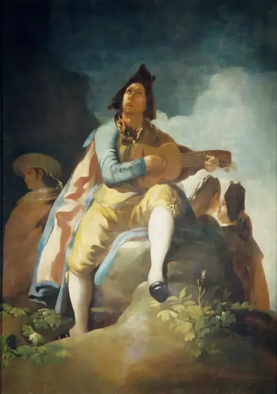 Francisco de Goya | Major med guitaren - 1779 | Indrammet kunsttryk | Romantik | formida