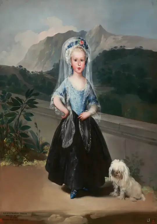 Francisco de Goya | María Teresa de Borbón y Vallabriga - 1783 | Indrammet kunsttryk | Romantik | formida