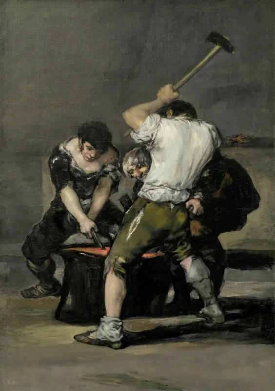 Francisco de Goya | Smedjen - 1820 | Indrammet kunsttryk | Romantik | formida