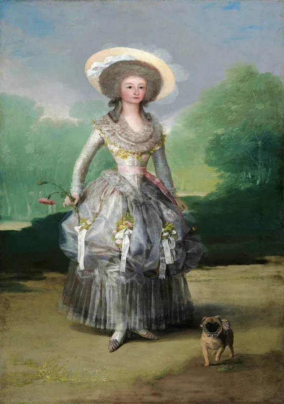 Francisco de Goya | Marquesa de Pontejos - 1786 | Indrammet kunsttryk | Romantik | formida