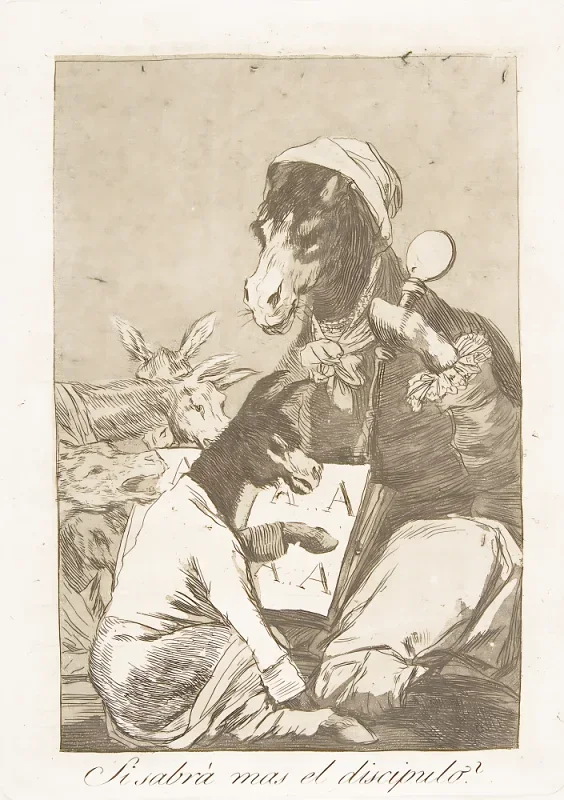 Francisco de Goya | Kunne studenten ikke vide mere - 1799 | Indrammet kunsttryk | Romantik | formida