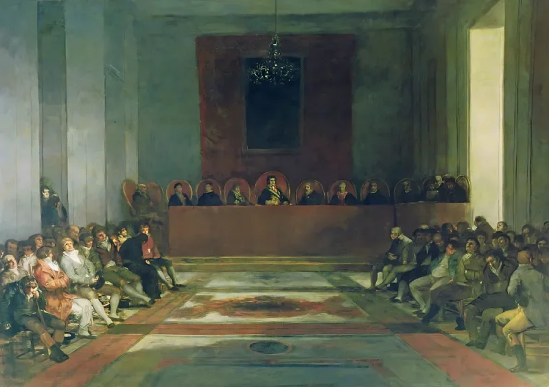 Francisco de Goya | Juntaen på Filippinerne - 1815 | Indrammet kunsttryk | Romantik | formida