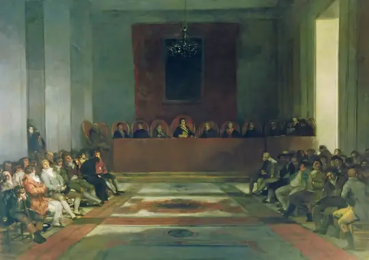 Francisco de Goya | Juntaen på Filippinerne - 1815 | Indrammet kunsttryk | Romantik | formida