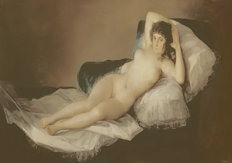 Francisco de Goya | Den Nøgne Maja - 1804 | Indrammet kunsttryk | Romantik | formida