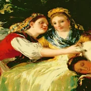Francisco de Goya | Die Wäscherinnen - 1780 | Gerahmter Kunstdruck | Romantik | formida