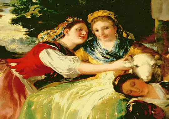 Francisco de Goya | Vaskekonerne - 1780 | Indrammet kunsttryk | Romantik | formida