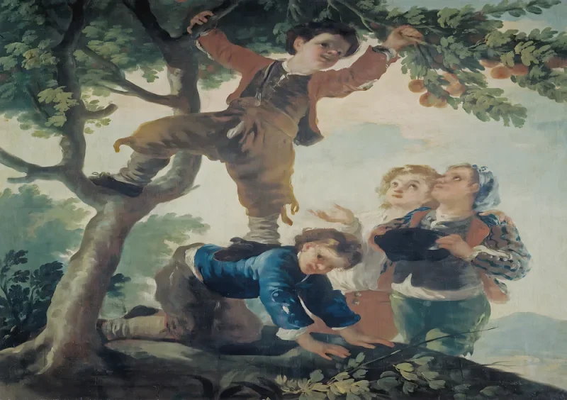 Francisco de Goya | Drenge plukker frugt - 1778 | Indrammet kunsttryk | Romantik | formida