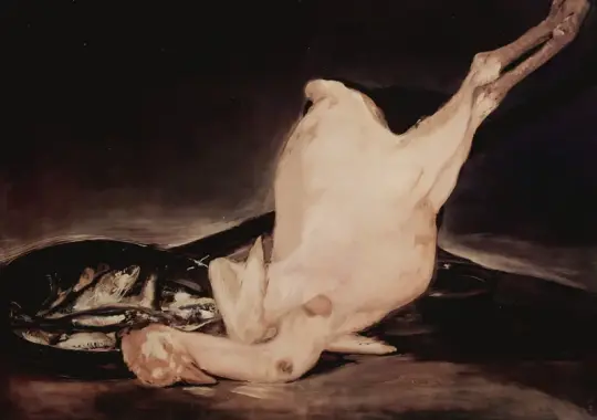 Francisco de Goya | Stilleben, plukket kalkun - 1808 | Indrammet kunsttryk | Romantik | formida