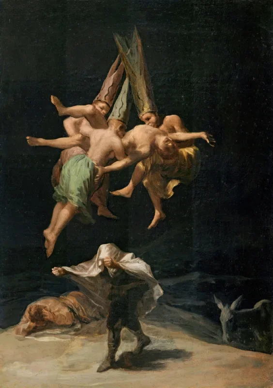 Francisco de Goya | Hekseflugt - 1798 | Indrammet kunsttryk | Romantik | formida