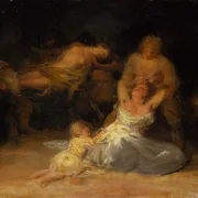 Francisco de Goya | Voldshandling mod to kvinder – 1812 | Indrammet kunsttryk | Romantik | formida