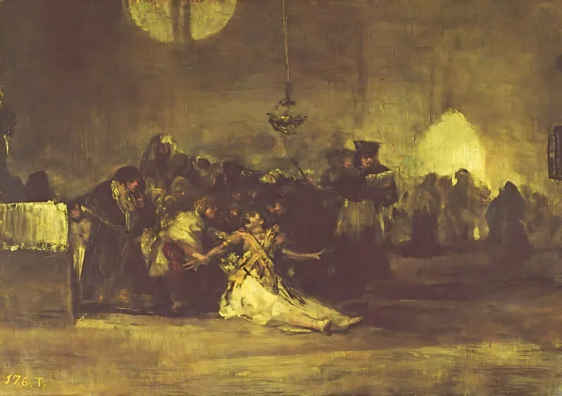 Francisco de Goya | Der Exorzismus - 1788 | Gerahmter Kunstdruck | Romantik | formida