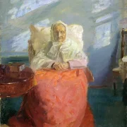 Frau Ane Brøndum im blauen Zimmer – 1913
