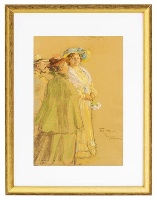 Postmeister Schrøder, Anna Ancher und Henny Brodersen – 1903
