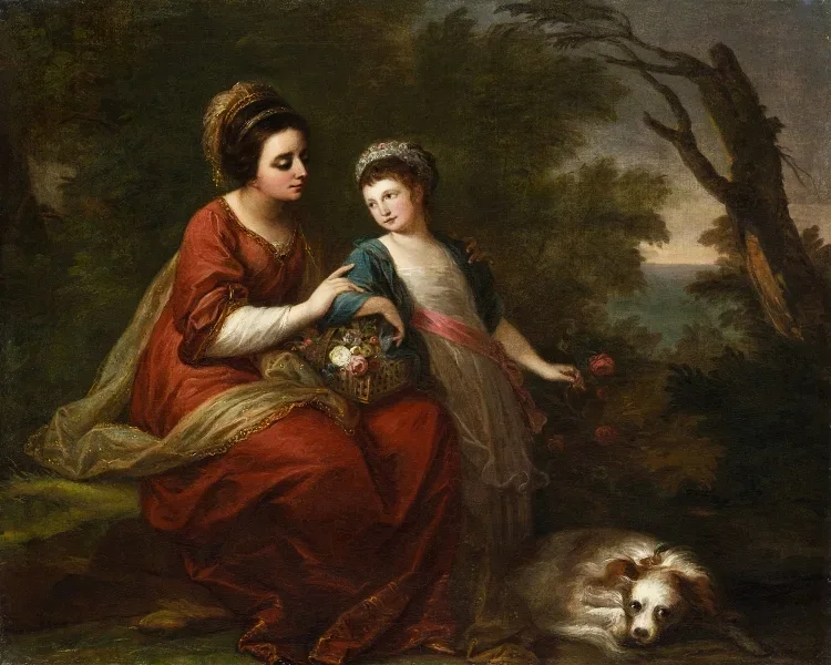 Frau Hugh Morgan und ihre Tochter 1771