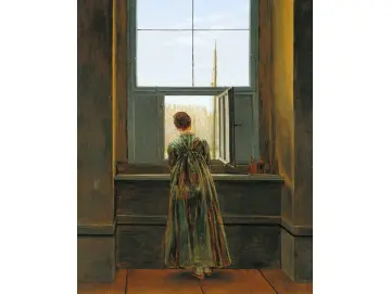 Frau an einem Fenster - 1822