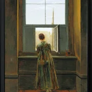 Frau an einem Fenster - 1822