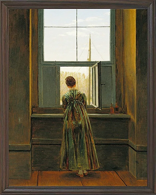 Frau an einem Fenster - 1822