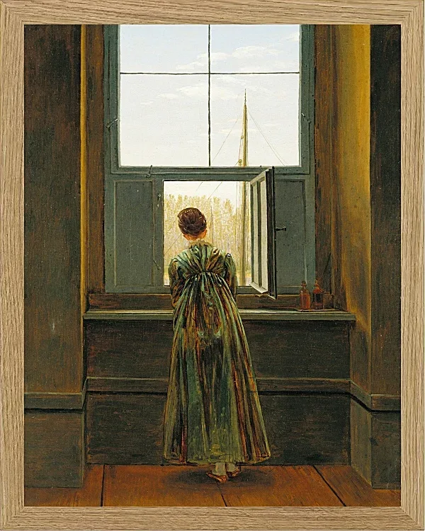 Frau an einem Fenster - 1822