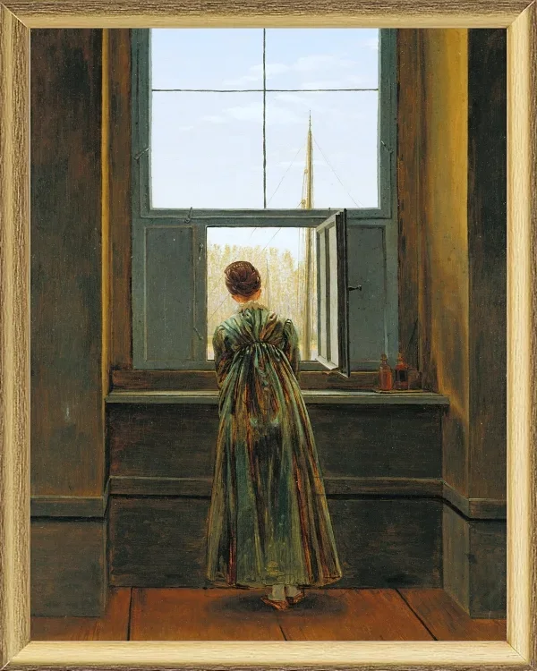 Frau an einem Fenster - 1822