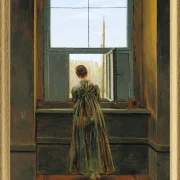 Frau an einem Fenster - 1822