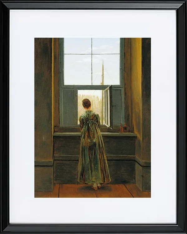 Frau an einem Fenster - 1822