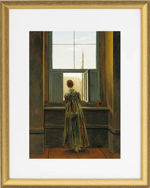 Frau an einem Fenster - 1822